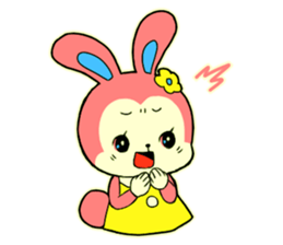 Showa retro style bear and rabbit sticker #14909399
