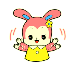 Showa retro style bear and rabbit sticker #14909401