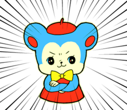 Showa retro style bear and rabbit sticker #14909406