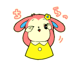 Showa retro style bear and rabbit sticker #14909408