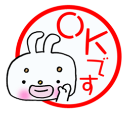 Rabbit of thick lips. sticker #14912142