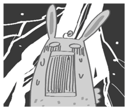 Bunny blooming rabbit sticker #14913091