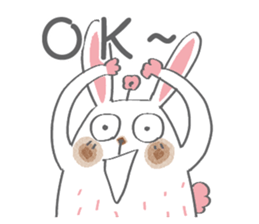 Bunny blooming rabbit sticker #14913096