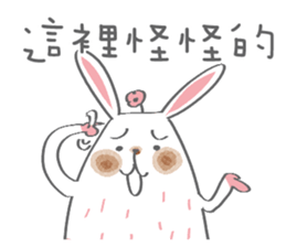 Bunny blooming rabbit sticker #14913106