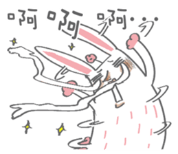Bunny blooming rabbit sticker #14913115