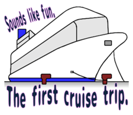 Let's go to travel by Ship sticker #14915606