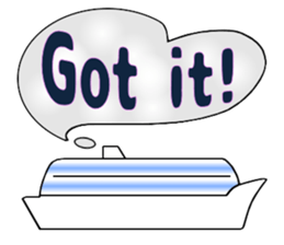 Let's go to travel by Ship sticker #14915615