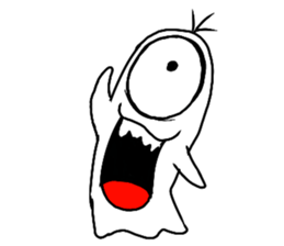 Q crazy Ghost sticker #14917080