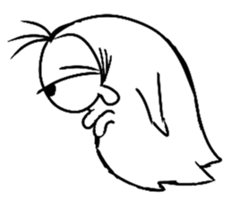 Q crazy Ghost sticker #14917084