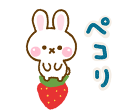 Rabbit Strawberry Northern Europe sticker #14917942