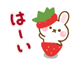 Rabbit Strawberry Northern Europe sticker #14917943