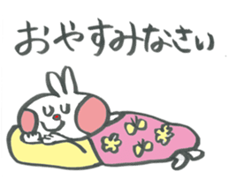 Large character of rabbit in spring sticker #14918378