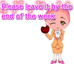 Lovely Girls Macaron Valentine English sticker #14921134