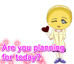 Lovely Girls Macaron Valentine English sticker #14921135