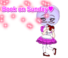 Lovely Girls Macaron Valentine English sticker #14921136