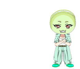 Lovely Girls Macaron Valentine English sticker #14921137