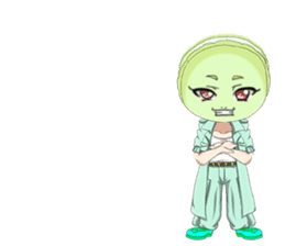 Lovely Girls Macaron Valentine English sticker #14921137