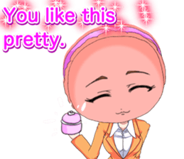 Lovely Girls Macaron Valentine English sticker #14921138