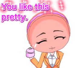 Lovely Girls Macaron Valentine English sticker #14921138