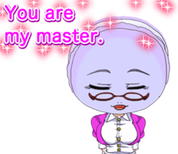 Lovely Girls Macaron Valentine English sticker #14921140