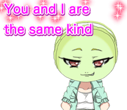 Lovely Girls Macaron Valentine English sticker #14921141