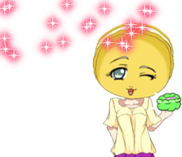 Lovely Girls Macaron Valentine English sticker #14921143