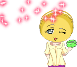 Lovely Girls Macaron Valentine English sticker #14921143