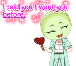 Lovely Girls Macaron Valentine English sticker #14921145
