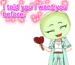 Lovely Girls Macaron Valentine English sticker #14921145