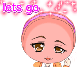 Lovely Girls Macaron Valentine English sticker #14921146