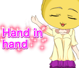 Lovely Girls Macaron Valentine English sticker #14921151