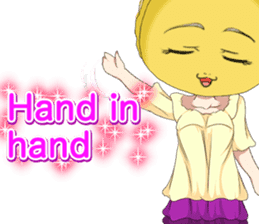 Lovely Girls Macaron Valentine English sticker #14921151