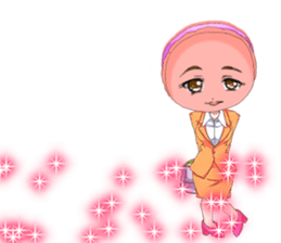 Lovely Girls Macaron Valentine English sticker #14921158