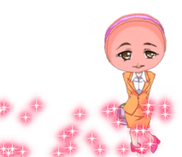 Lovely Girls Macaron Valentine English sticker #14921158