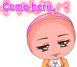 Lovely Girls Macaron Valentine English sticker #14921162