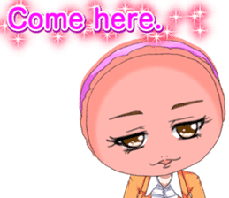 Lovely Girls Macaron Valentine English sticker #14921162