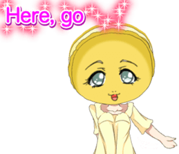 Lovely Girls Macaron Valentine English sticker #14921163