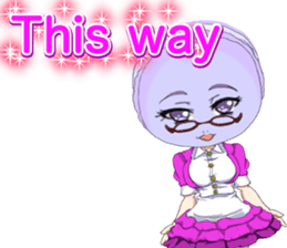 Lovely Girls Macaron Valentine English sticker #14921164