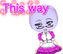 Lovely Girls Macaron Valentine English sticker #14921164