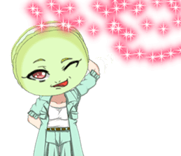 Lovely Girls Macaron Valentine English sticker #14921165