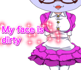 Lovely Girls Macaron Valentine English sticker #14921168