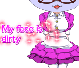 Lovely Girls Macaron Valentine English sticker #14921168