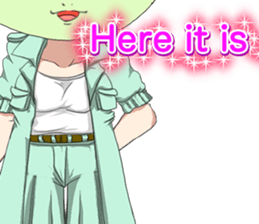 Lovely Girls Macaron Valentine English sticker #14921169