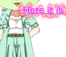 Lovely Girls Macaron Valentine English sticker #14921169