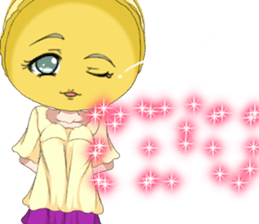 Lovely Girls Macaron Valentine English sticker #14921171