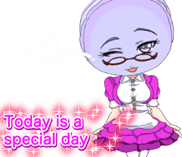 Lovely Girls Macaron Valentine English sticker #14921172