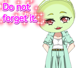 Lovely Girls Macaron Valentine English sticker #14921173