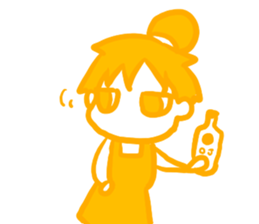 IRONANOKO orange sticker #14921597