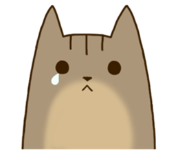 Brown tabby stamp sticker #14921853