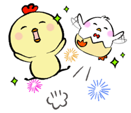 Chicken things a basket sticker #14923058